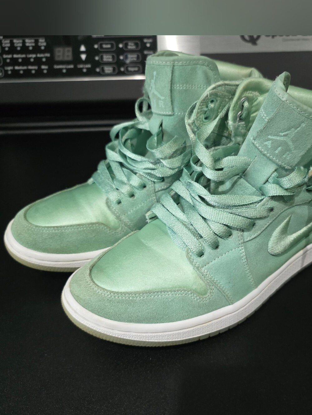 Nike High-Top Air Jordans Sneakers in Mint Green